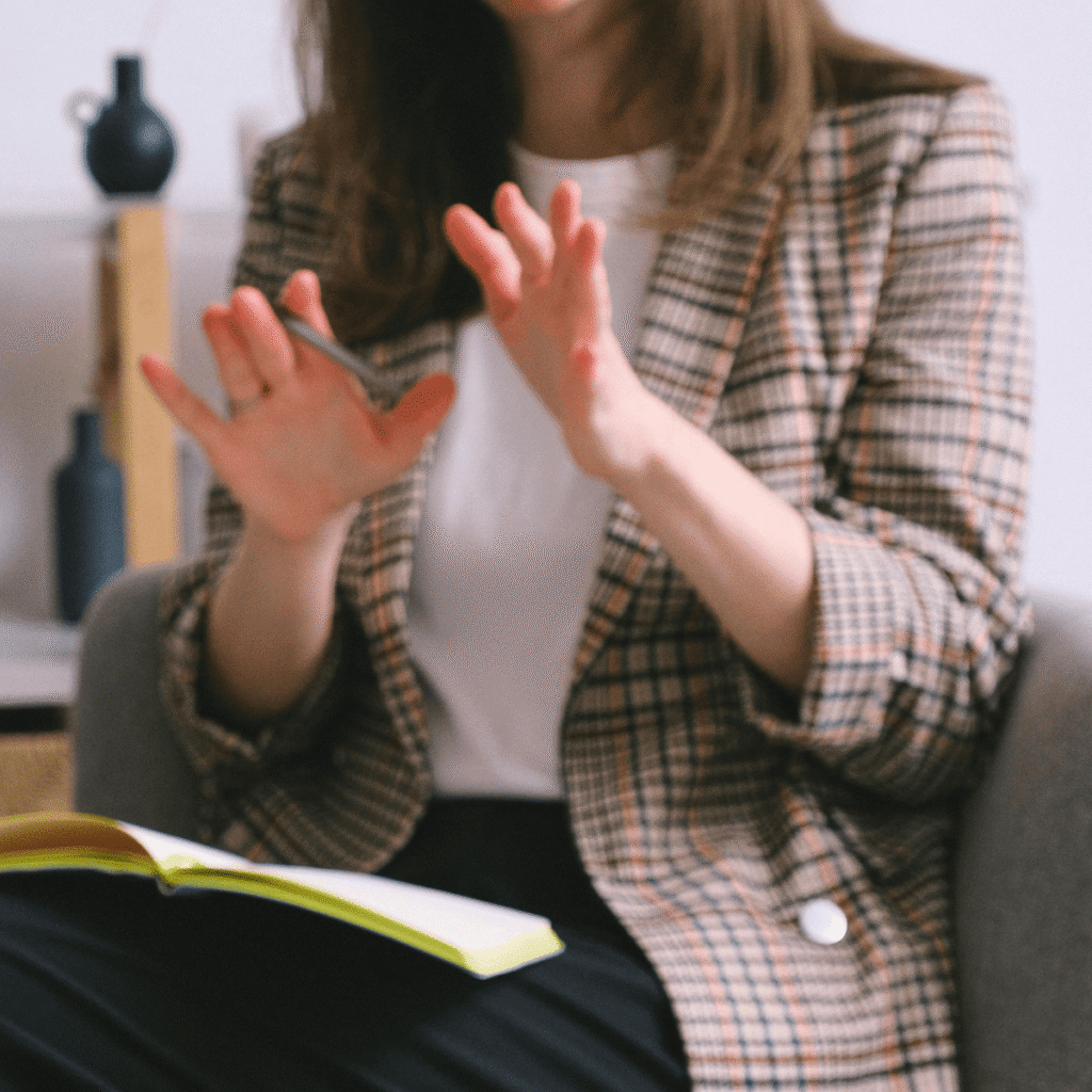 Femme pendant consultation nutrition